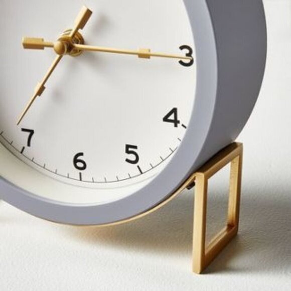 Hearth & Hand Magnolia Round Decorative Tabletop Clock Gray Brass - Target 2022 - Picture 4 of 5